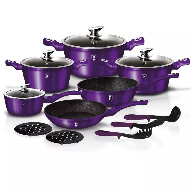 Фото Вн-1662N Royal Purple Metallic Line Набор посуды 15 пр.