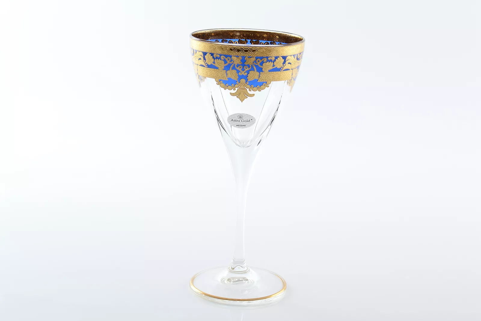 Фото Набор бокалов для вина 210 мл Natalia Golden Blue Decor Astra Gold (6 шт)