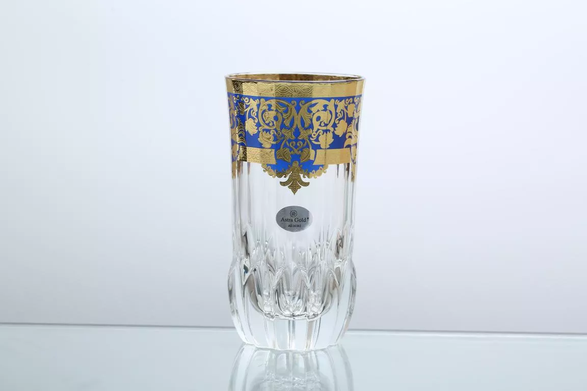 Фото Набор стаканов для воды 400 мл Natalia Golden Blue Decor Astra Gold (6 шт)