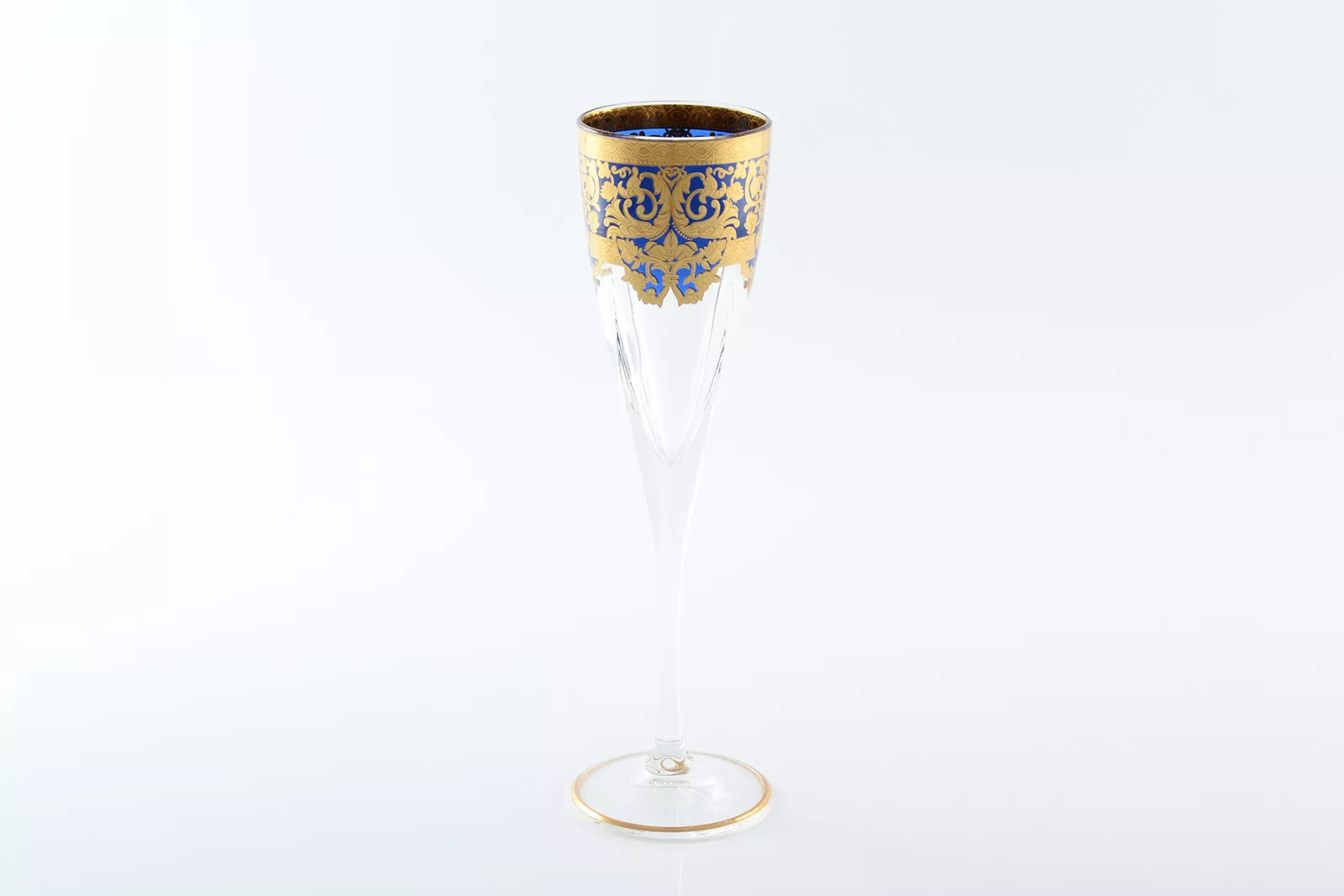 Фото Набор фужеров для шампанского 170 мл Natalia Golden Blue Decor Astra Gold (6 шт)