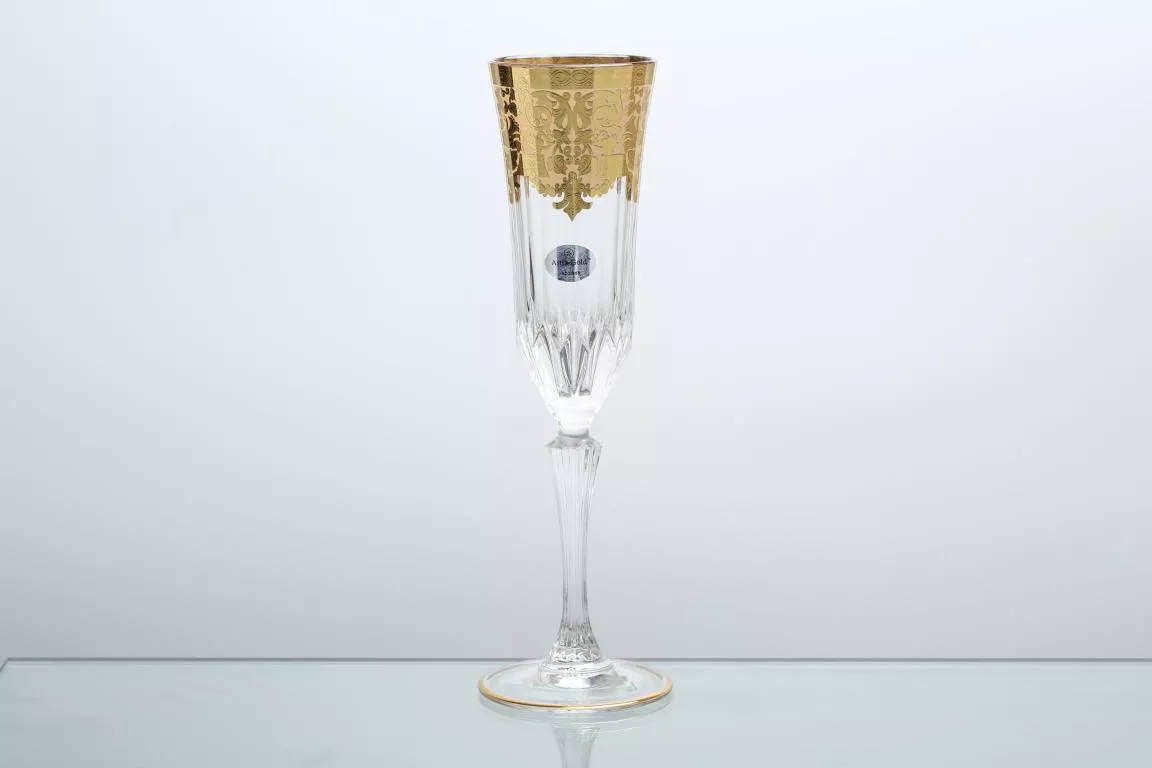 Фото Набор фужеров для шампанского 180 мл Natalia Golden Ivory Decor Astra Gold (6 шт)
