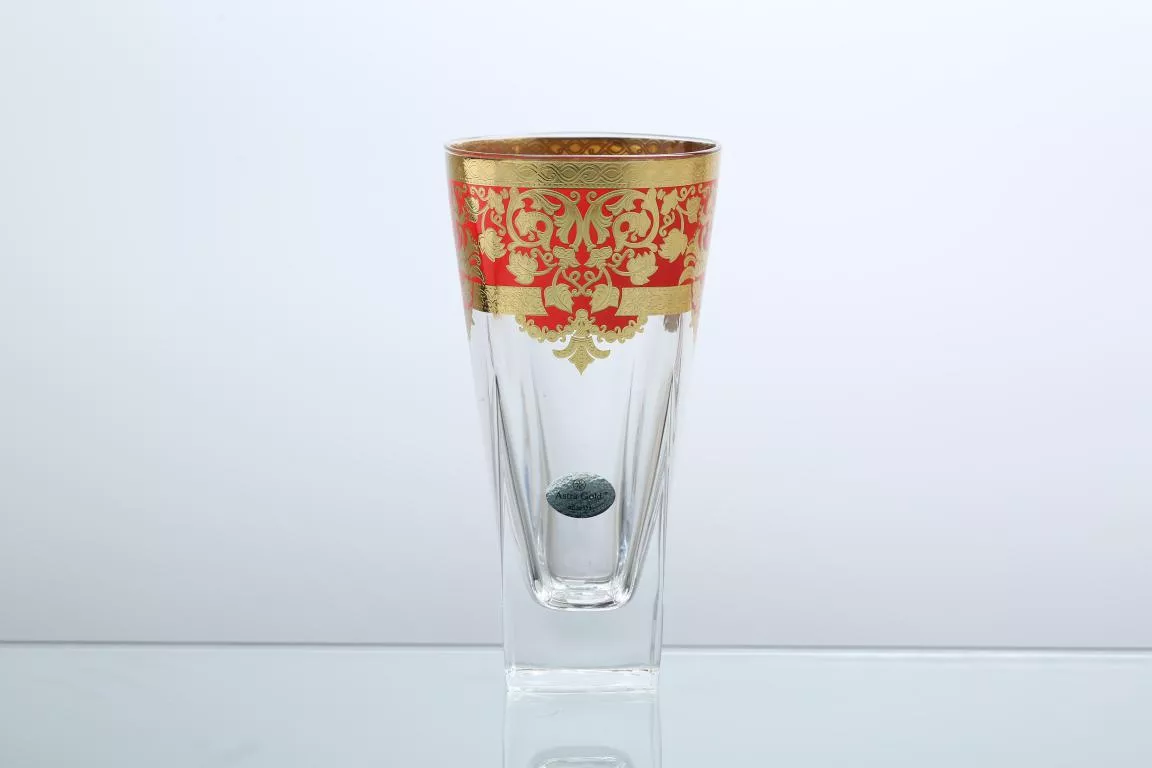 Фото Набор стаканов для воды 380 мл Natalia Golden Red Decor Astra Gold (6 шт)
