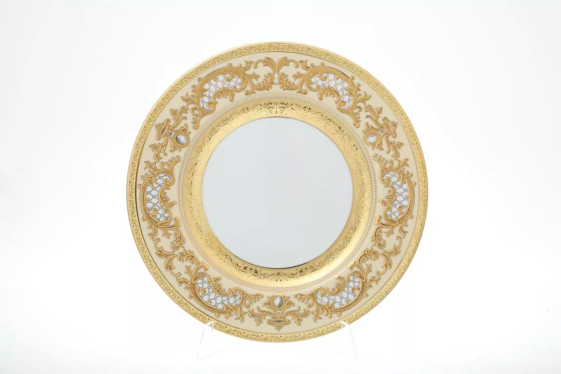 Фото Набор тарелок 28,5 см Alena 3D Creme Gold Constanza (6 шт)