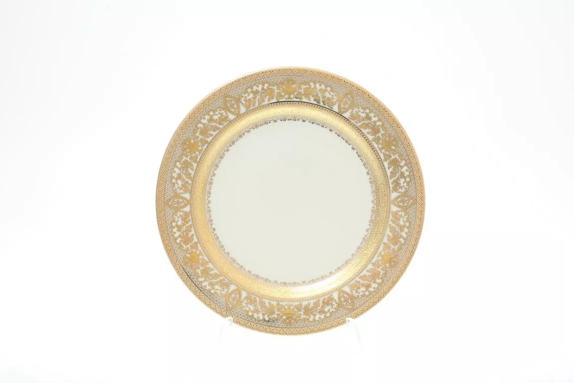 Фото Набор тарелок 20 см Cream Majestic Gold