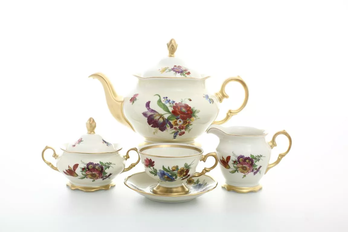 Фото Чайный сервиз на 6 персон 17 предметов Слоновая кость Sterne porcelan