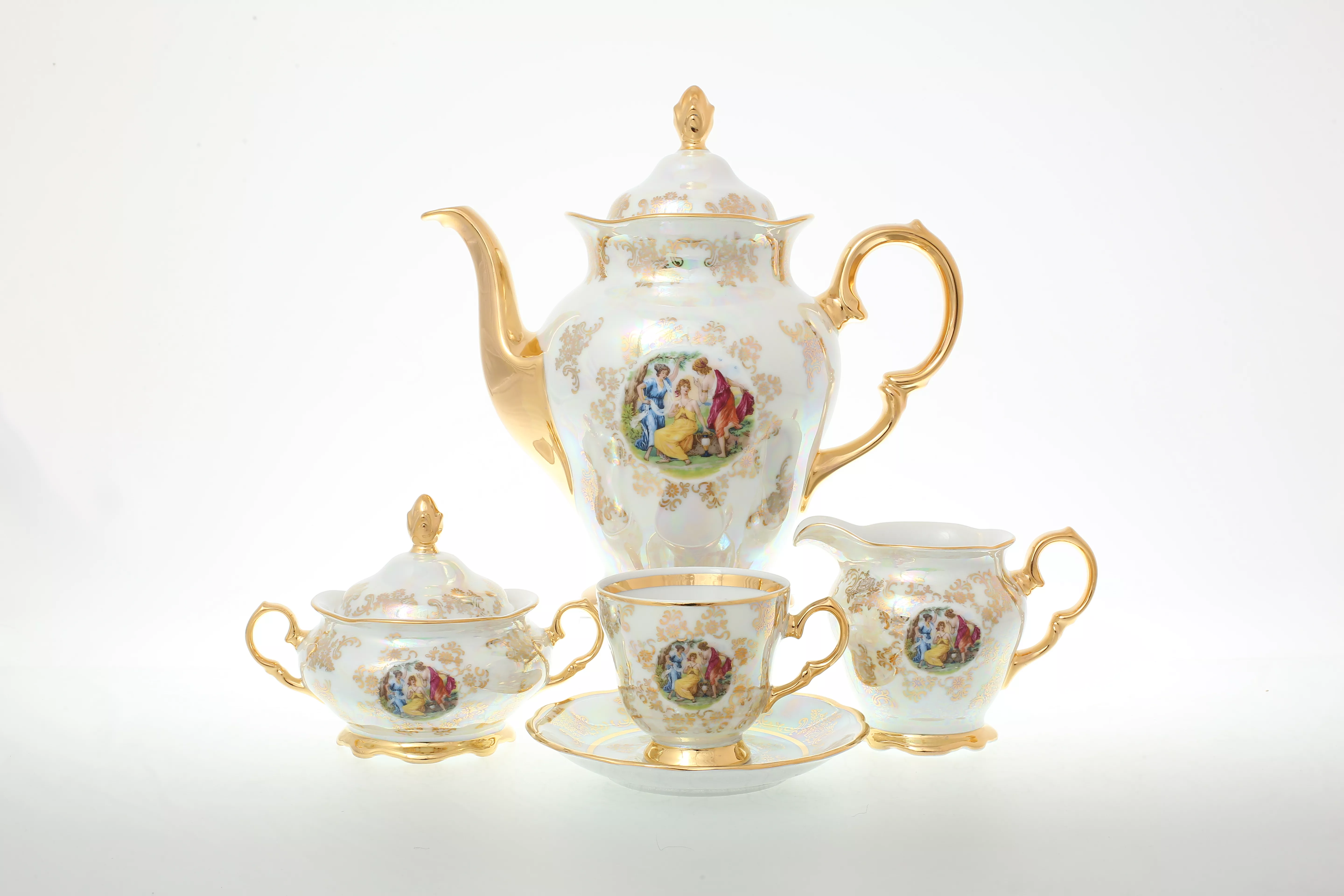 Фото Кофейный сервиз на 6 персон 17 предметов Мадонна Перламутр Sterne porcelan