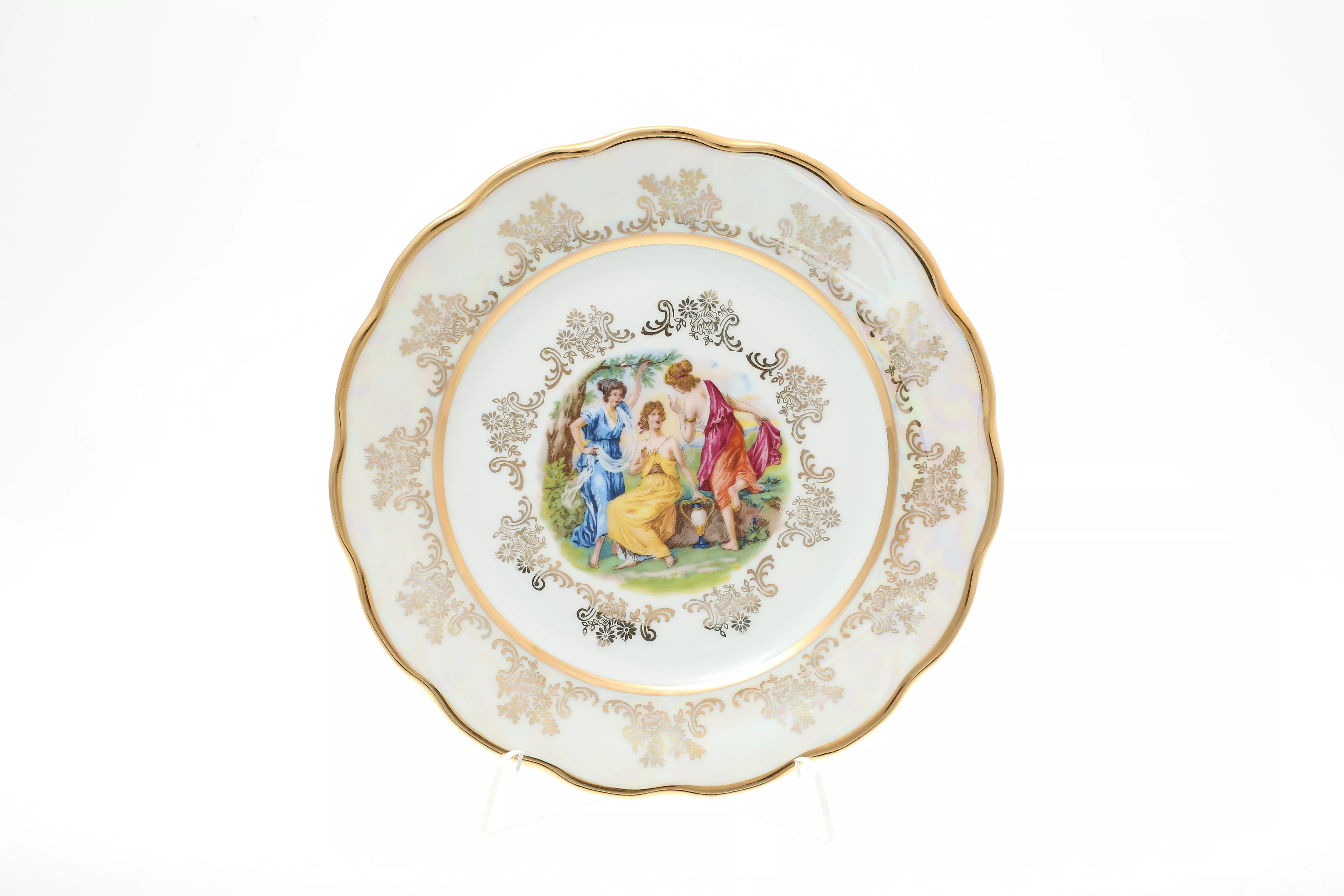 Фото Набор тарелок 21 см Мадонна Перламутр Sterne porcelan (6 шт)