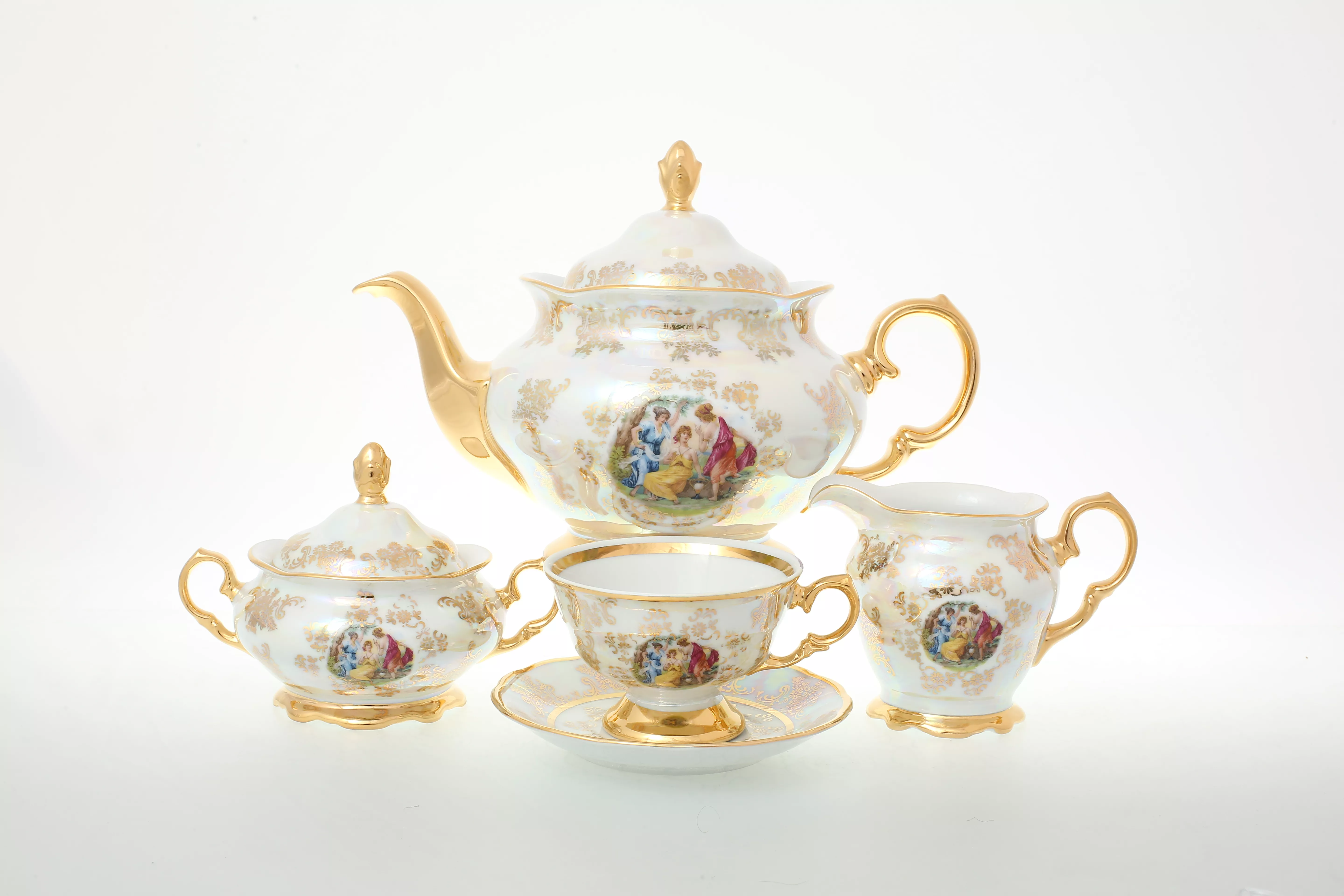 Фото Чайный сервиз на 6 персон 17 предметов Мадонна Перламутр Sterne porcelan