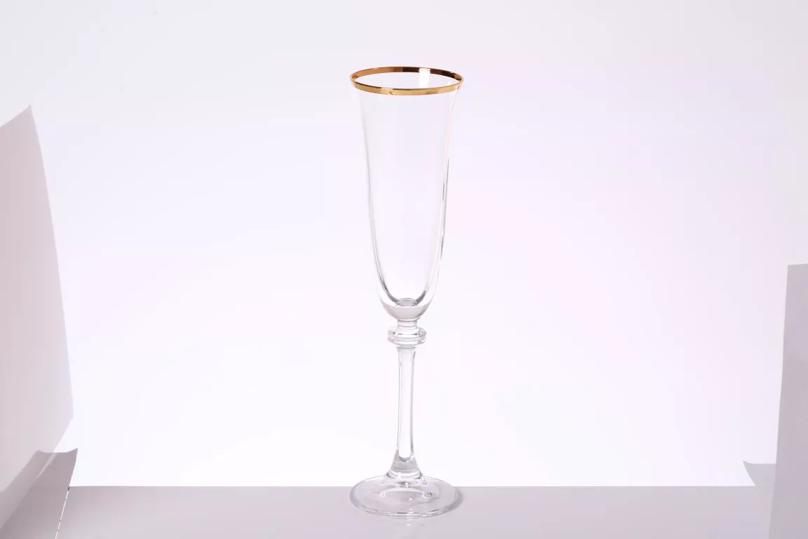 Фото Набор фужеров для шампанского 190 мл золото (6 шт)