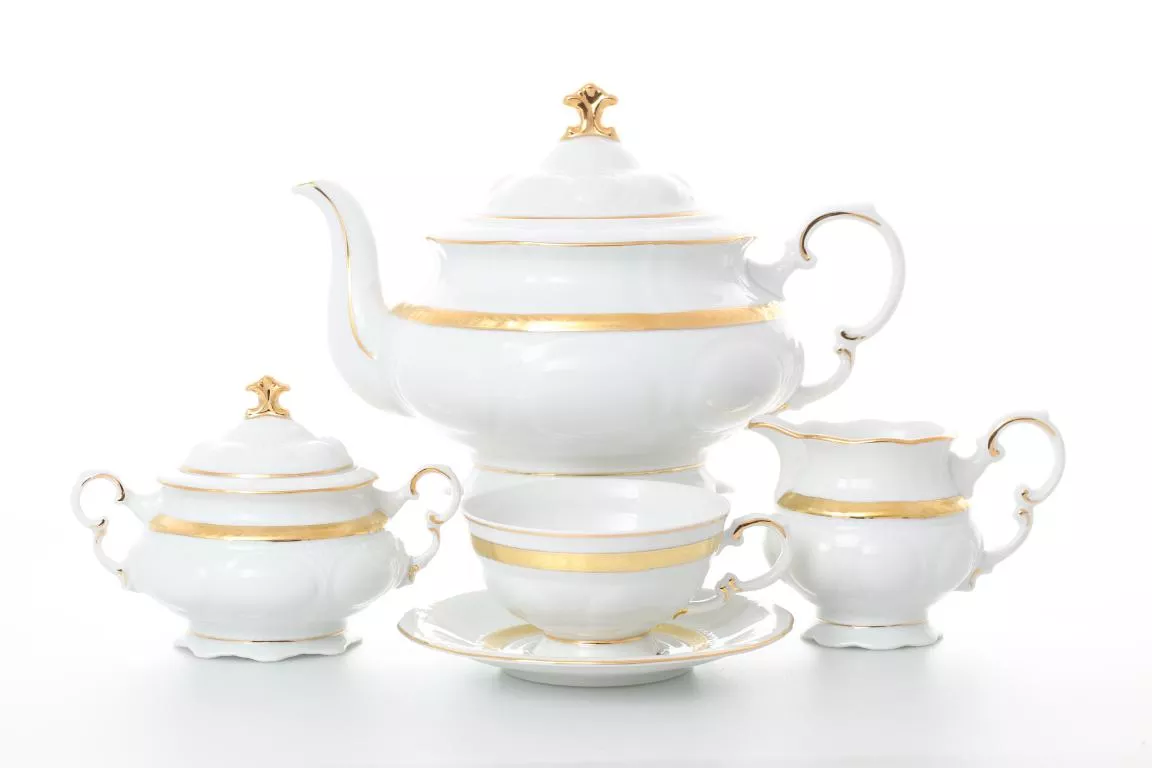 Фото Чайный сервиз на 6 персон 17 предметов Соната Золотая лента