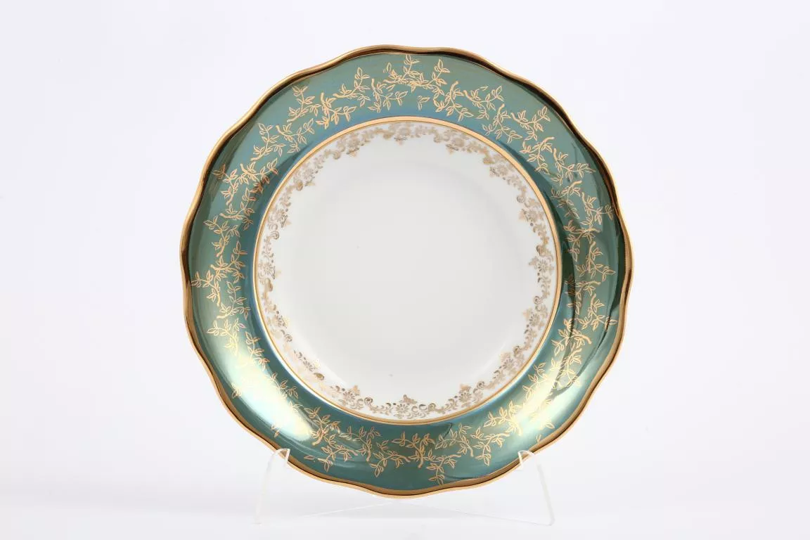 Фото Набор тарелок 23 см Зеленый лист Sterne porcelan (6 шт)