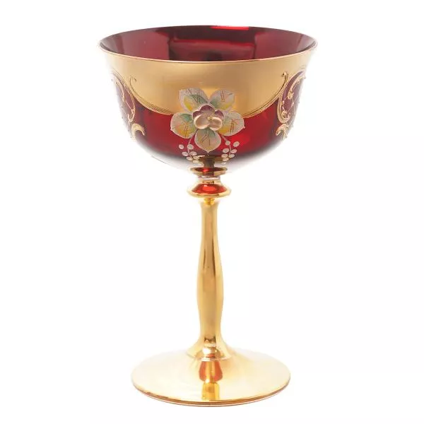 Фото Анжела набор бокалов для вина AS Crystal лепка золотая E-S 280 мл Артикул 38201