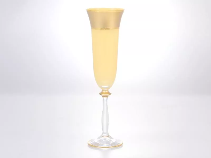 Фото Анжела набор фужеров для шампанского AS Crystal Матовая полоса 190 мл(6 шт) Артикул 37060