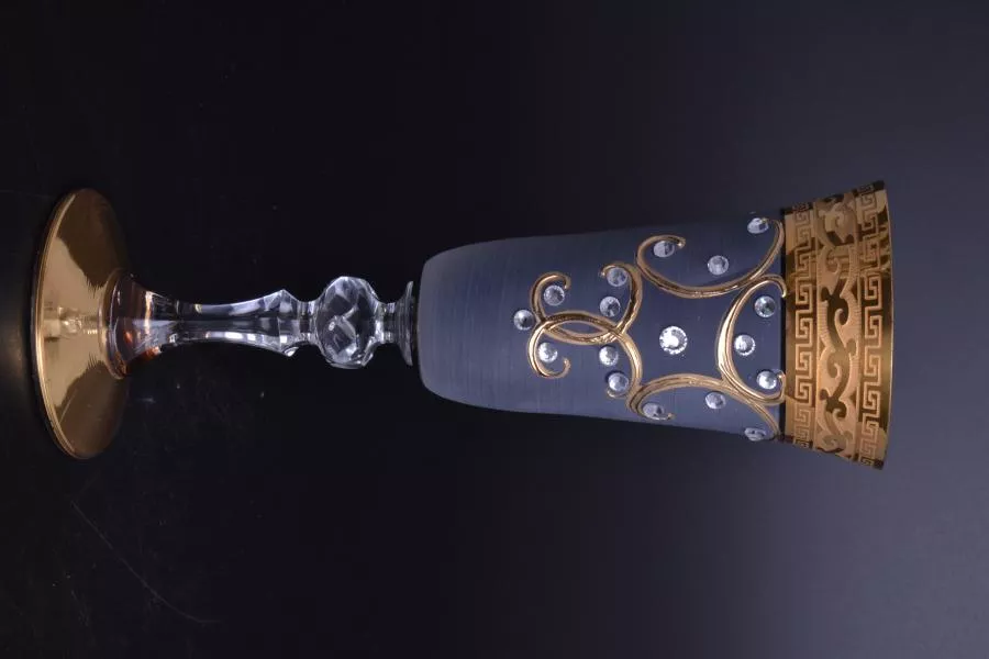 Фото Набор фужеров для шампанского "А-М" фон стразы черный