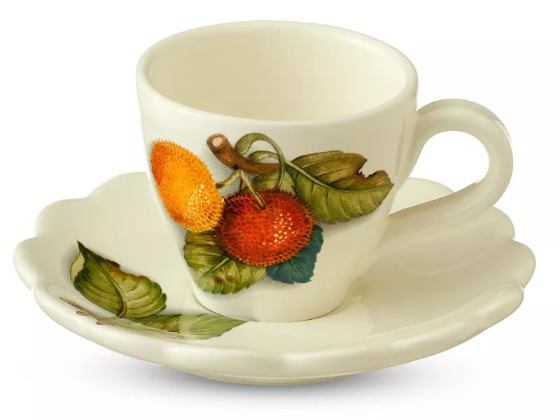 Фото Набор кофейных пар 6 чашек + 6 блюдец 12 предметов artigianato ceramico Груша