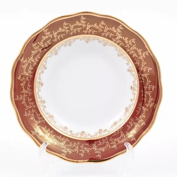 Фото Набор тарелок  глубокие Sterne porcelan Красный лист 23 см(6 шт)