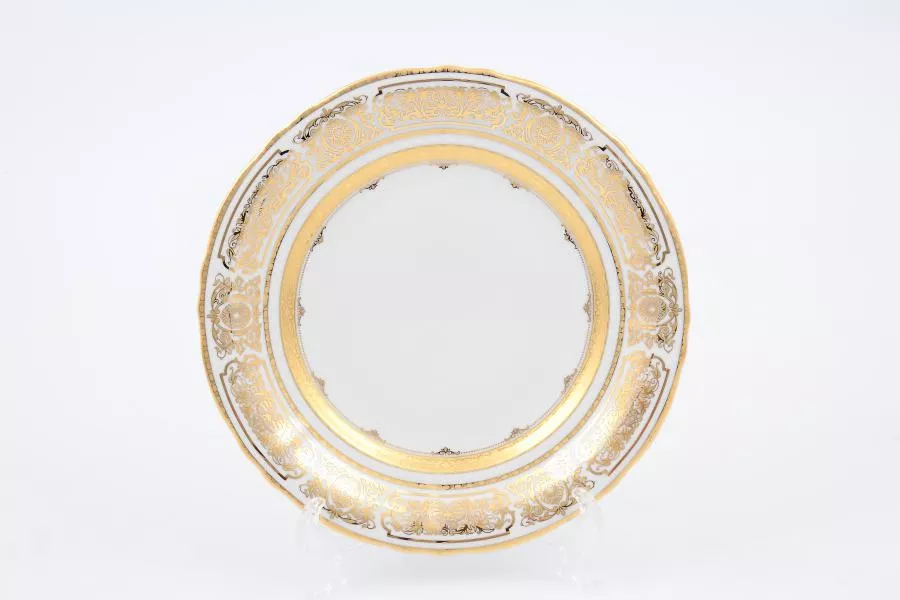 Фото Набор тарелок 25 см Leander Соната Золотой орнамент (6 шт)