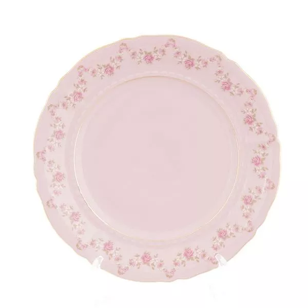 Фото Набор тарелок Leander Соната мелкие цветы розовый фарфор 19 см