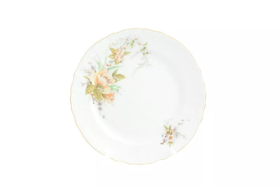 Фото Набор тарелок 21 см Бернадотт Зеленый цветок (6 шт)