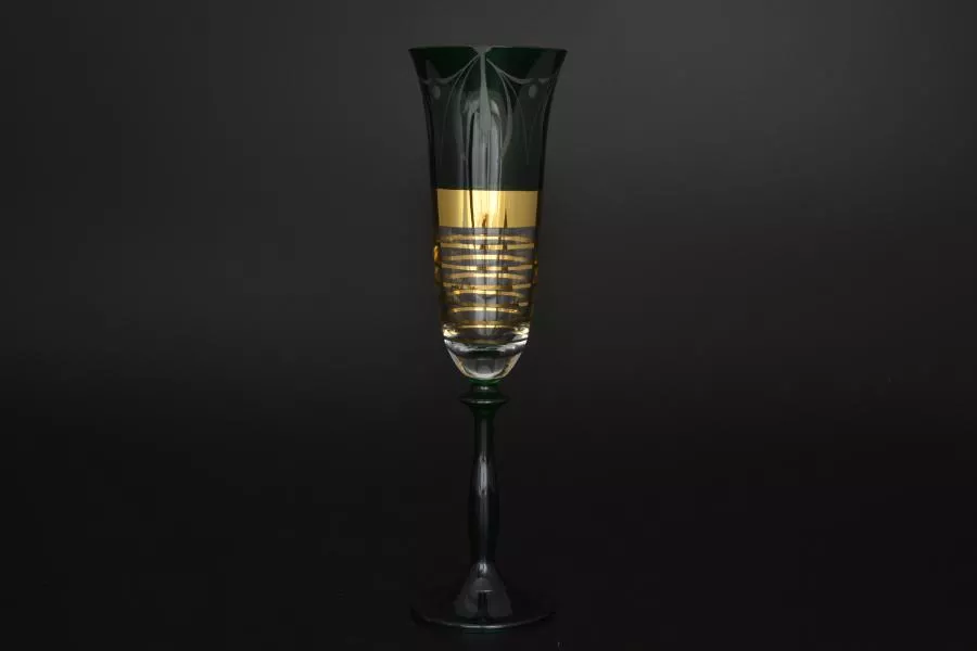 Фото Набор для шампанского Лазурь зеленая E-S (6 шт)