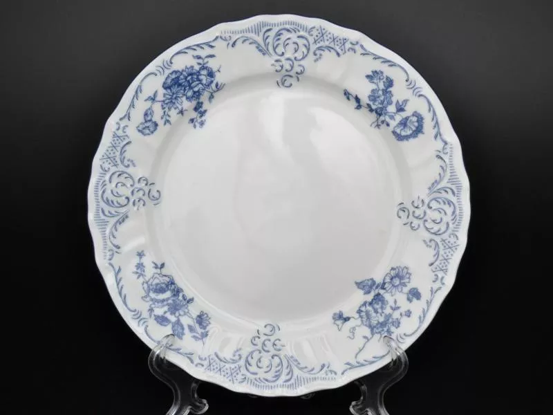 Фото Набор тарелок 21см Бернадотт Синие розы (6 шт)