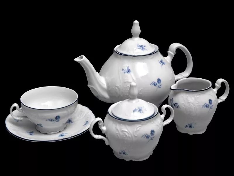 Фото Чайный сервиз на 6 персон 17 предметов Бернадотт Синий цветок