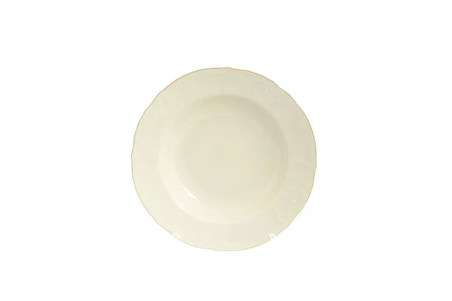 Фото Набор тарелок глубоких 23 см Бернадотт Белый узор Be-Ivory (6 шт)
