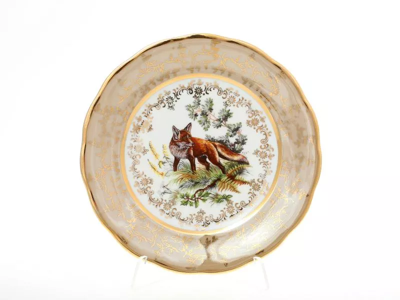 Фото Набор тарелок 19 см Охота Бежевая Sterne porcelan (6 шт)