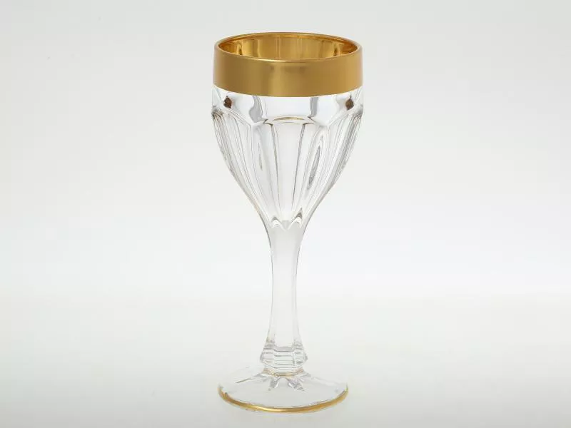 Фото Набор бокалов для вина 290 мл Сафари Матовая полоса (6 шт) Bohemia Gold