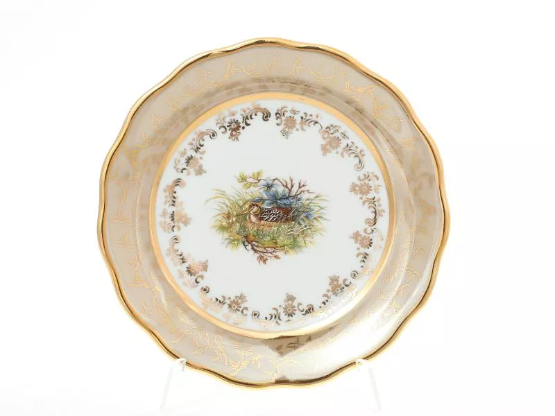 Фото Набор тарелок 17 см Охота Бежевая Sterne porcelan (6 шт)