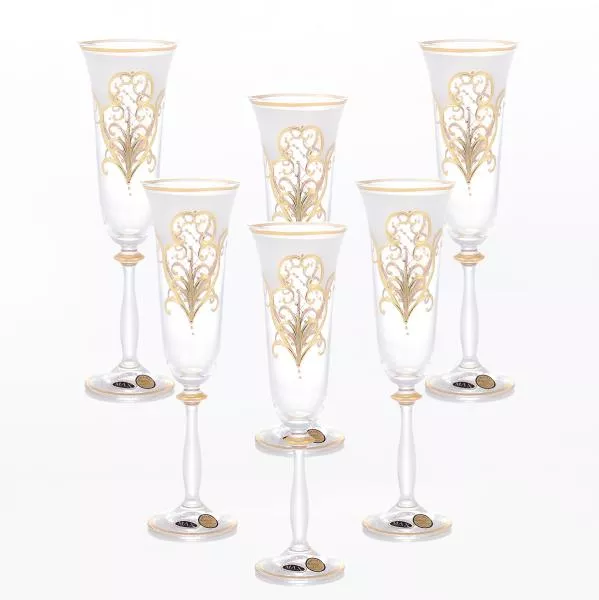 Фото Анжела набор бокалов для шампанского 190 мл Star Crystal (6 шт) Артикул 36500