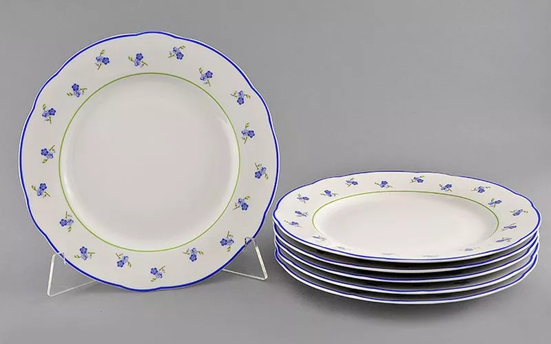 Фото Набор тарелок мелких 6 шт. 25см Синие цветы